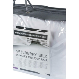Pure Mulberry Silk Blend Pillow Pair with 100% Cotton Casing - thumbnail 3