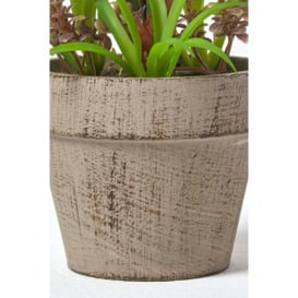 Artificial Tulips in Grey Decorative Stone Pot, 27 cm - thumbnail 3