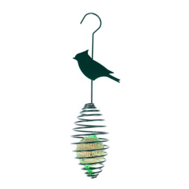 Metal Spring Bird Feeder with Bird Decoration, Chaffinch - thumbnail 1