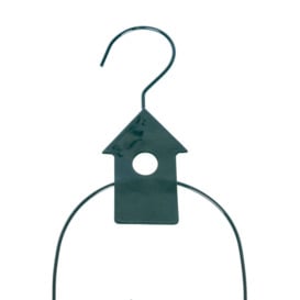 Metal Hanging Bird Feeder with Bird Decoration, Bird House - thumbnail 2