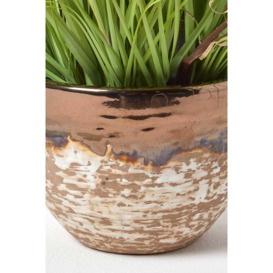 Artificial Lavender Plant in Decorative Metallic Ceramic Pot, 66 cm - thumbnail 3