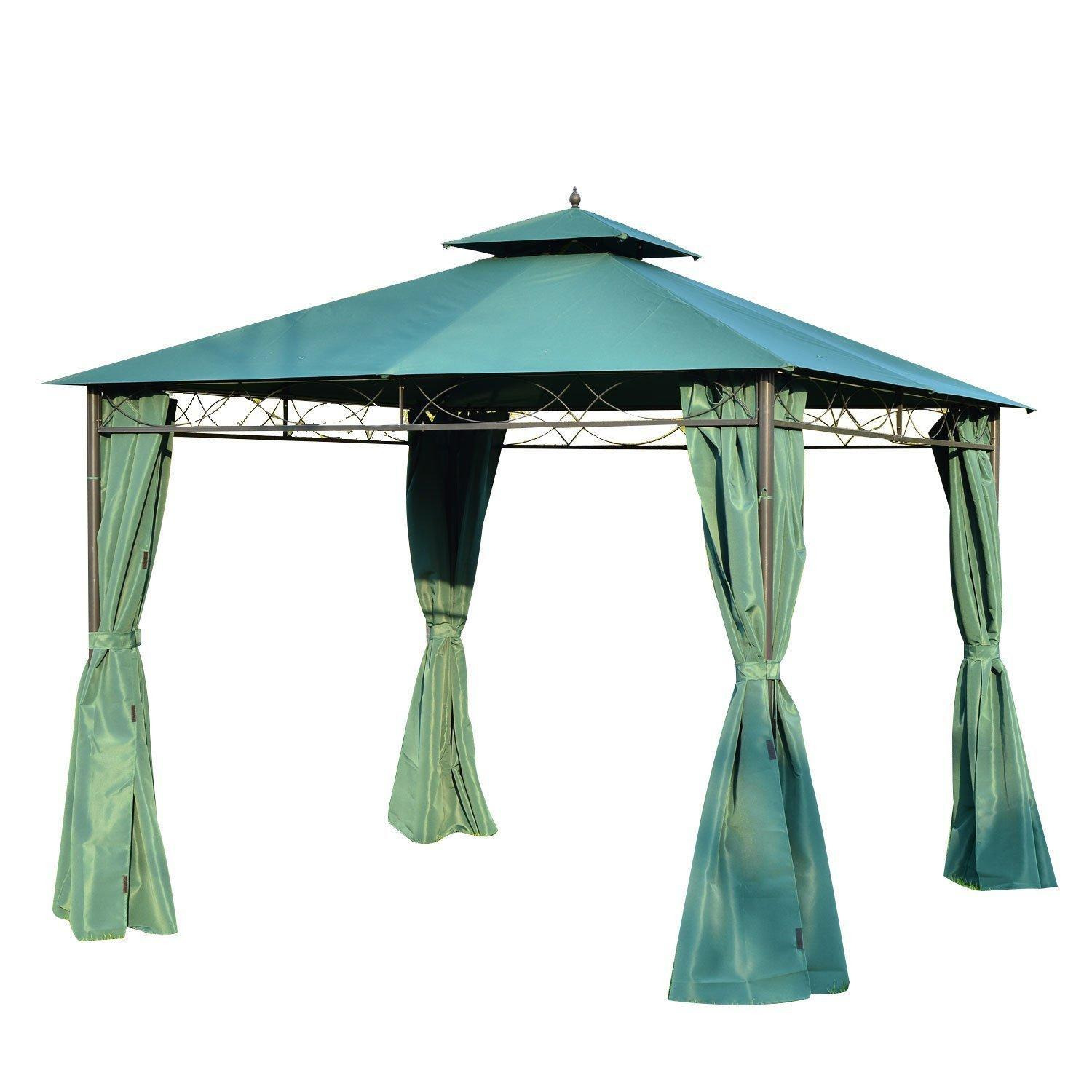 3 x 3m Metal Garden Gazebo Marquee Party Tent Canopy Pavilion Sidewall - image 1
