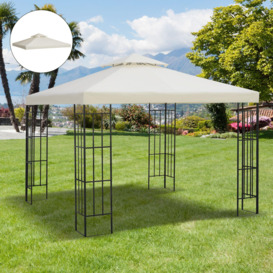 3x3m Gazebo Top Cover Double Tier Canopy Replacement Pavilion Roof - thumbnail 2