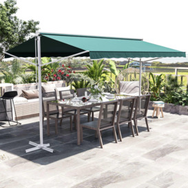 3 x 3m Freestanding Garden 2-side Awning Outdoor Patio Sun Shade - thumbnail 2