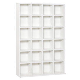 Media Storage Shelf Rack Unit Video Wood Bookcase - thumbnail 1