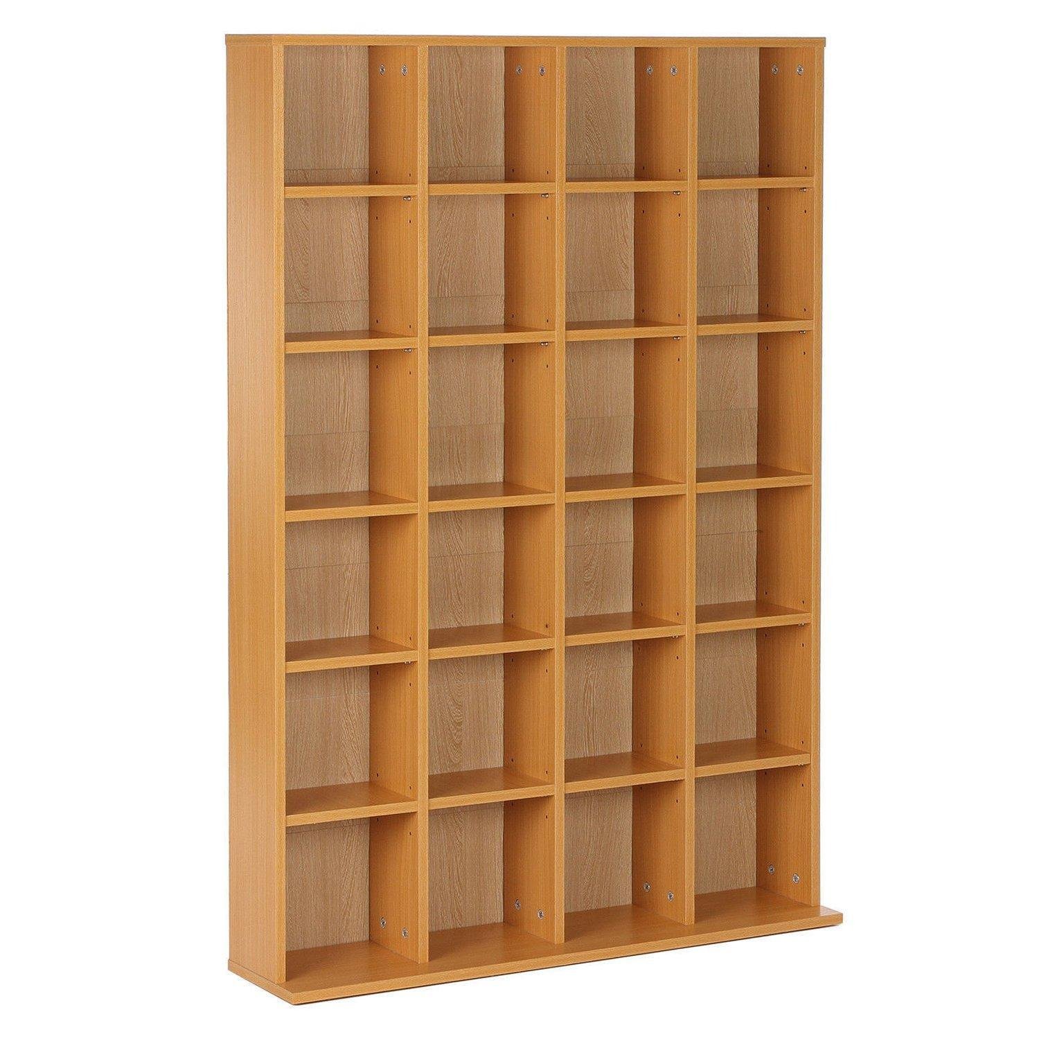 Media Storage Shelf Rack Unit Video Wood Bookcase - image 1