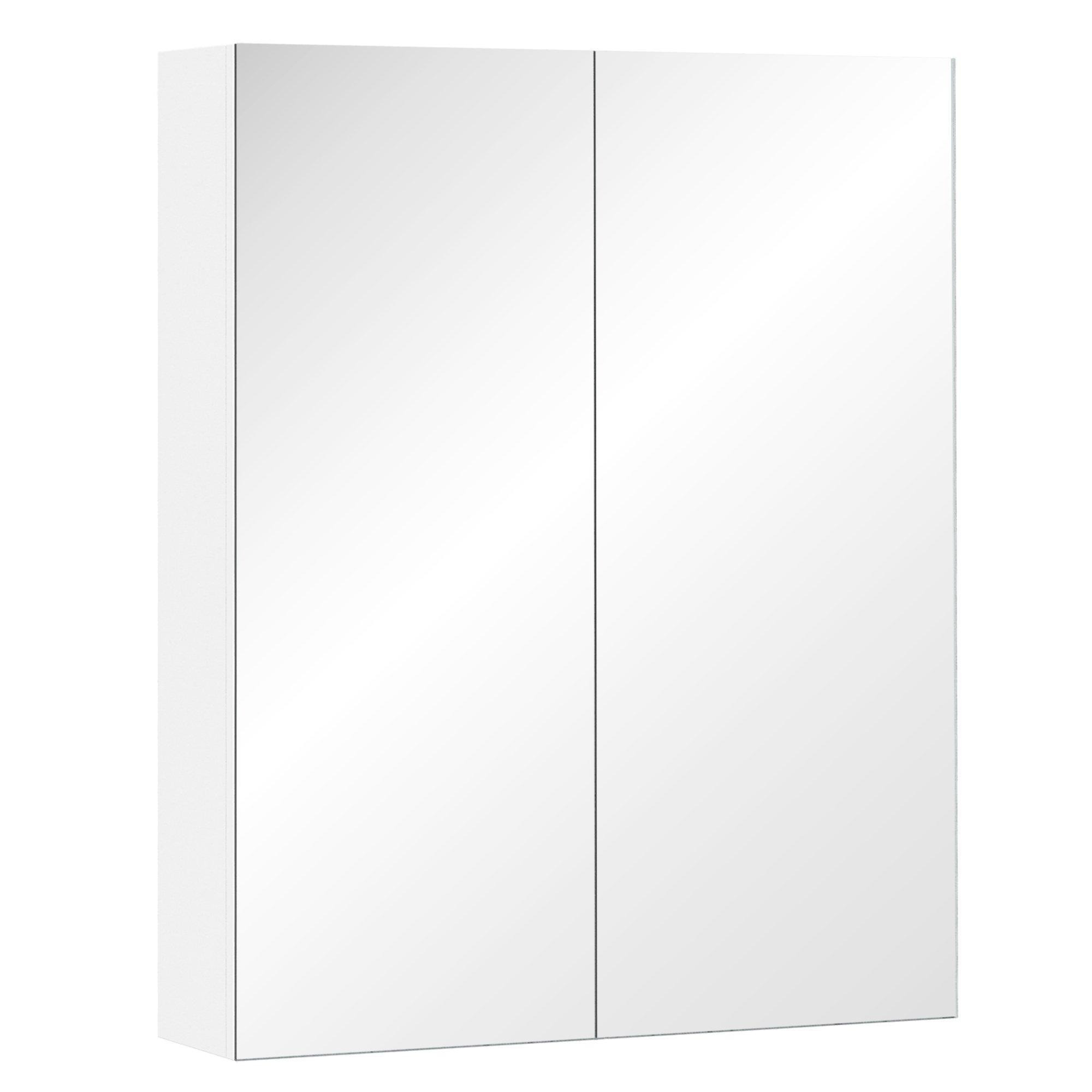 Wall Mount Mirror Cabinet Storage Bathroom Cupboard Double Door - image 1