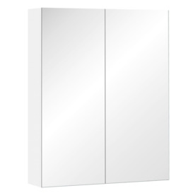 Wall Mount Mirror Cabinet Storage Bathroom Cupboard Double Door - thumbnail 2