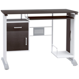 Computer Desk Workstation Table Sliding Keyboard Shelf Wood Drawer - thumbnail 1
