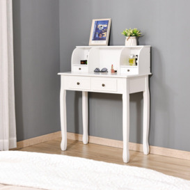 Dressing Table Vanity Make-Up 4 Drawers Console Bedroom Furniture Cosmetic White - thumbnail 3