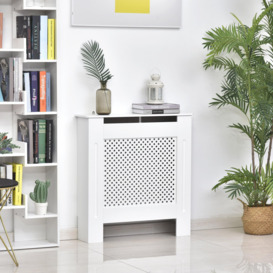 Radiator Cover White 3 Sizes Available MDF Solid Modern Home Design - thumbnail 3