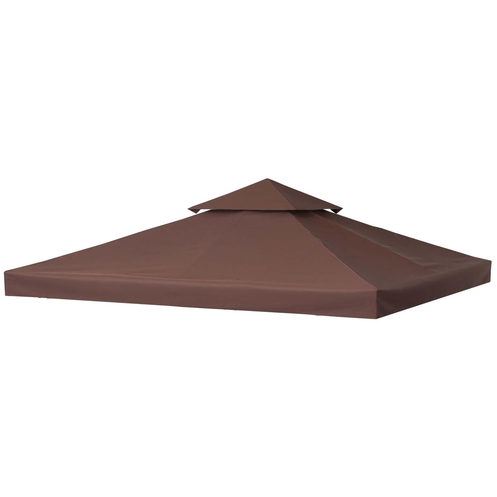 3Metre 2 Tier Garden Gazebo Top Cover Replacement Canopy Roof - image 1