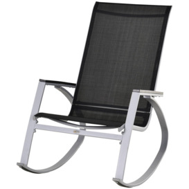 Rocking Chair Sun Lounger Garden Seat High Back Texteline
