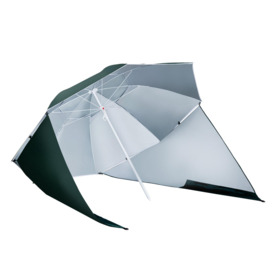 2m Beach Umbrella Sun Shelter 2 in 1 Umbrella UV Protection Steel