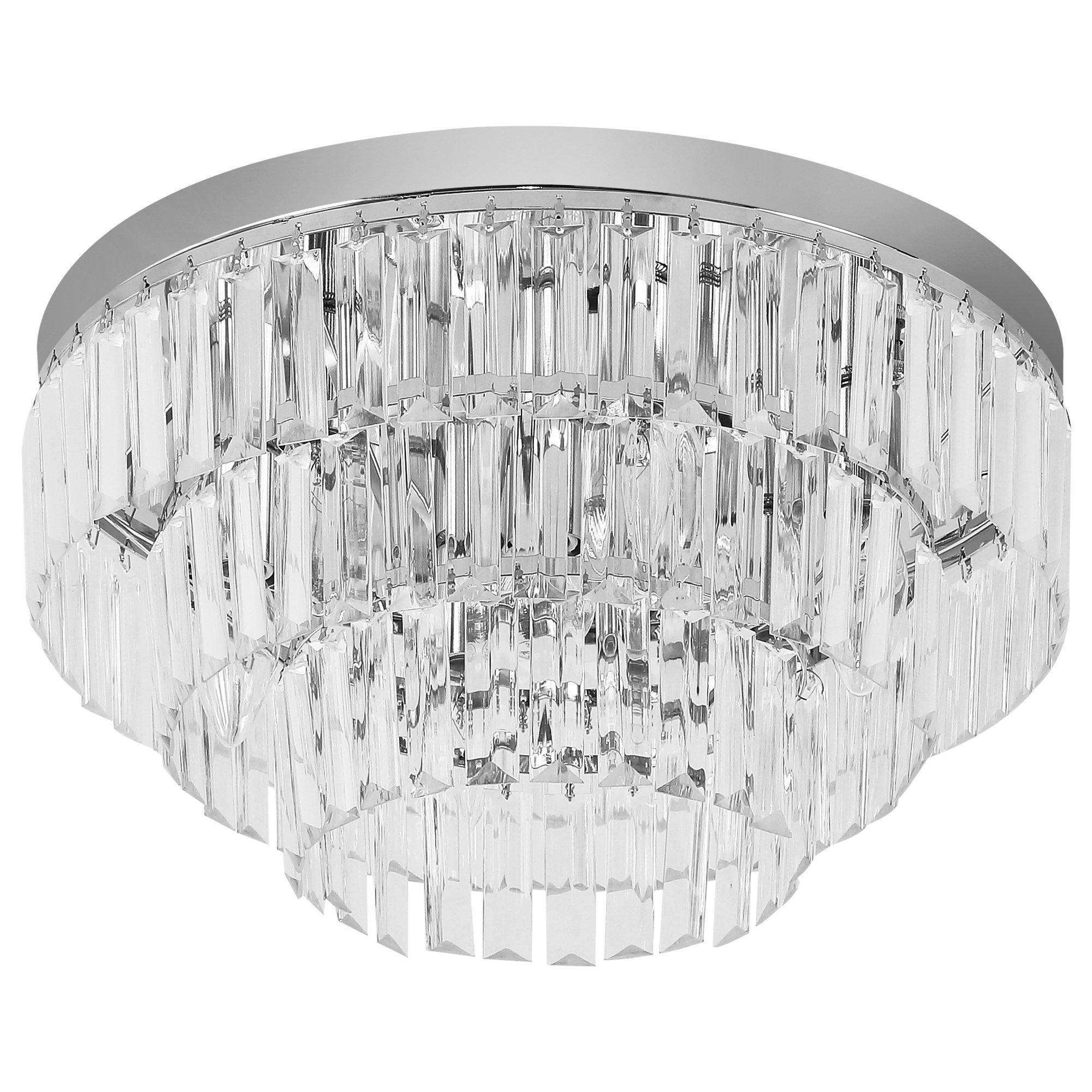 Modern 3-Tier Crystal Raindrop Chandelier Ceiling Light for Hallway - image 1