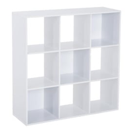 Wooden 9 Cube Storage Cabinet Unit 3 Tier Bookcase Shelves - thumbnail 2