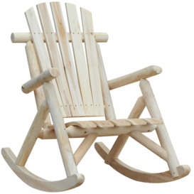 Wooden Traditional Rocking Chair Lounger Relaxing Balcony Garden Seat