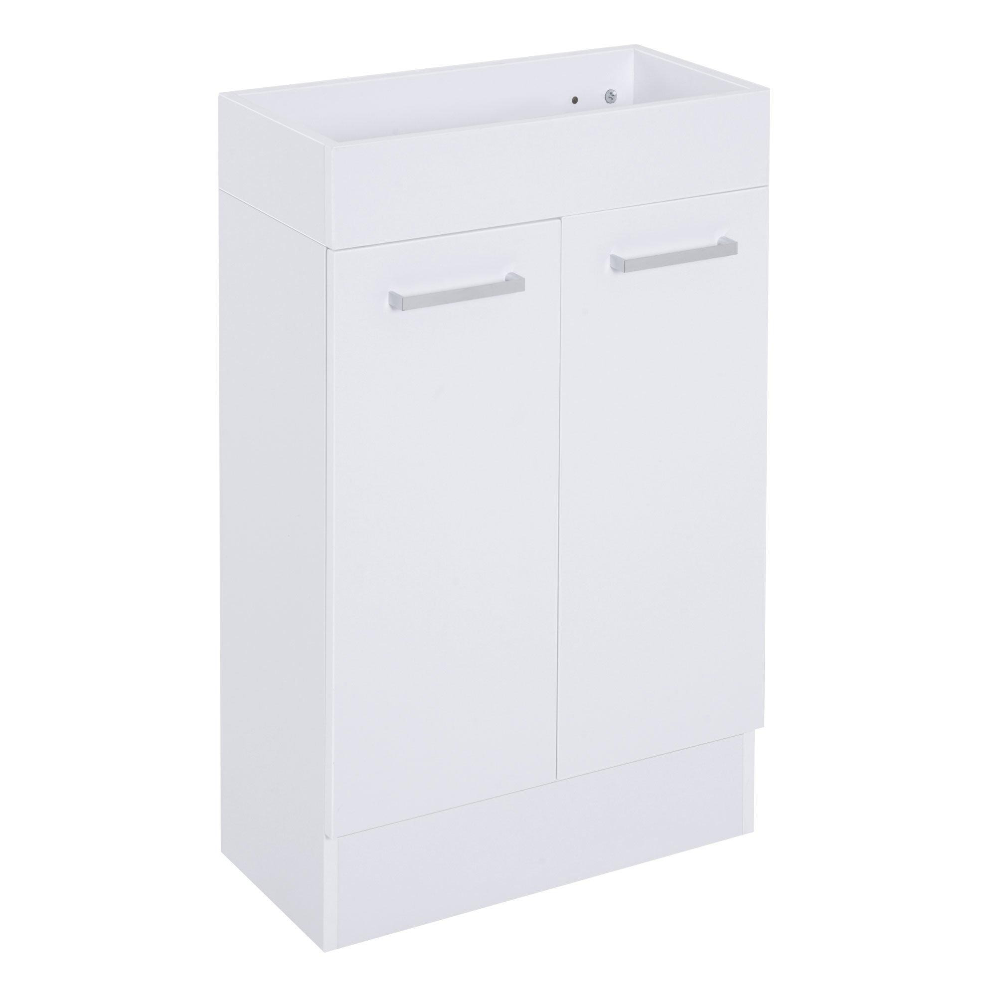 Bathroom Vanity Unit Wash Basin Base Cabinet Two Doors With Ceramic - image 1