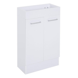 Bathroom Vanity Unit Wash Basin Base Cabinet Two Doors With Ceramic - thumbnail 1