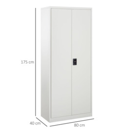 Filing Cabinet Storage Unit 2 Doors 5 Compartments Adjustable Shelf - thumbnail 3