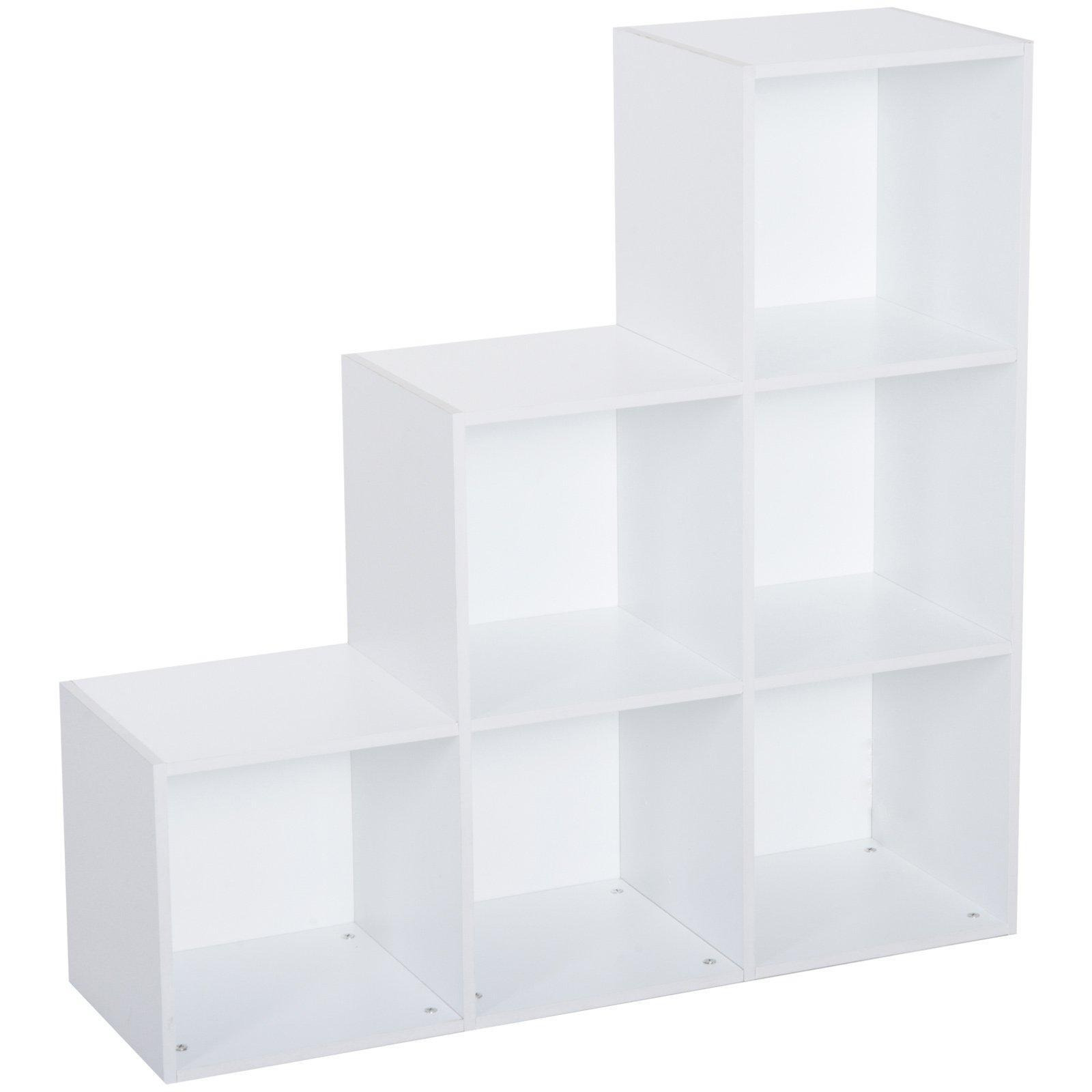 L Shaped Storage Cabinet Closet Organiser Bookcase with 6 Cube - image 1