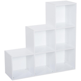 L Shaped Storage Cabinet Closet Organiser Bookcase with 6 Cube - thumbnail 1