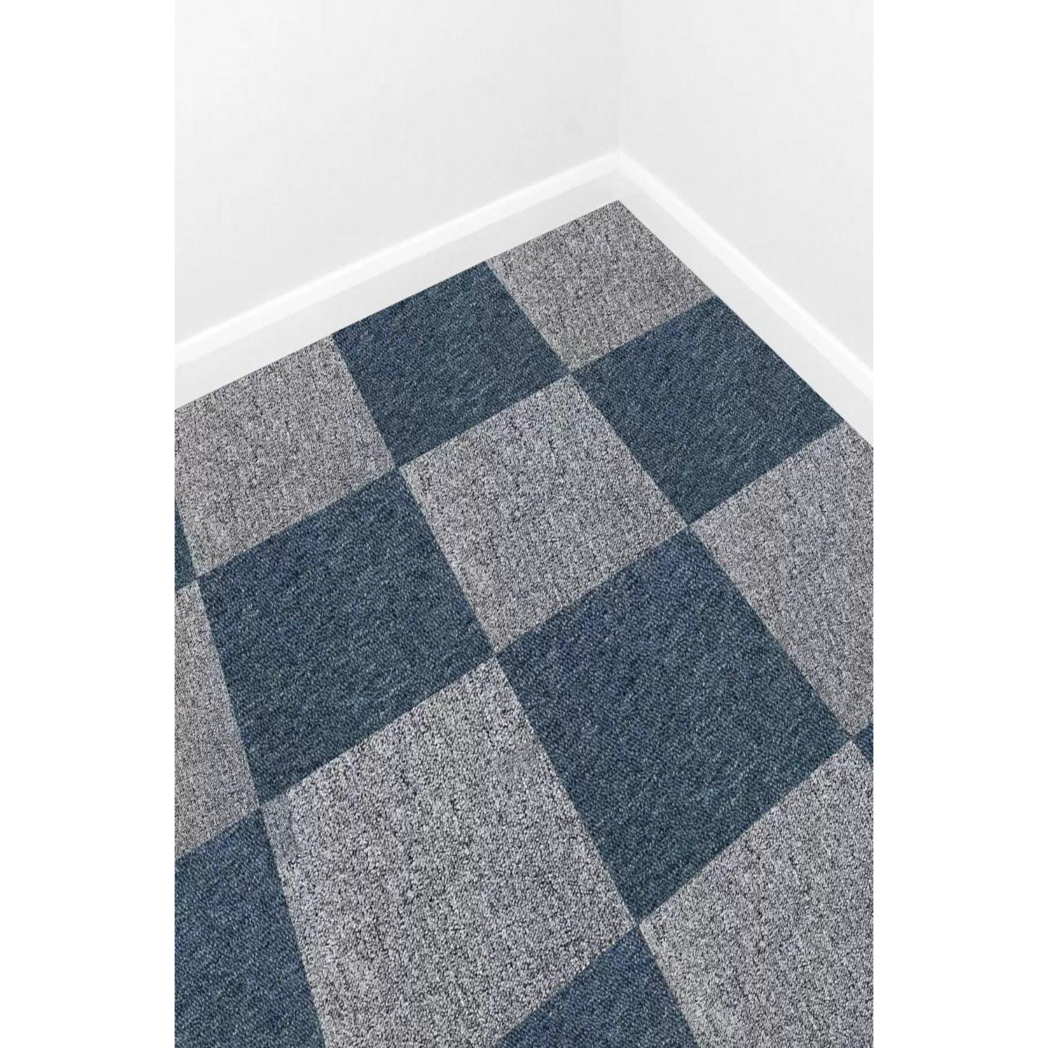 40 x Carpet Tiles 10m2 Storm Blue & Platinum Grey - image 1