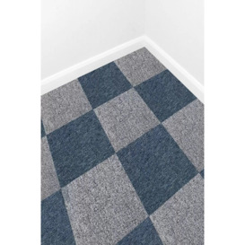 40 x Carpet Tiles 10m2 Storm Blue & Platinum Grey
