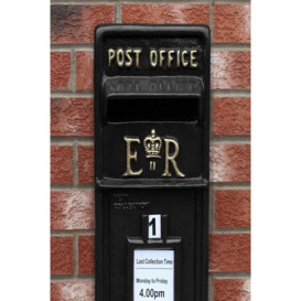 Black Royal Mail Post Box - thumbnail 3