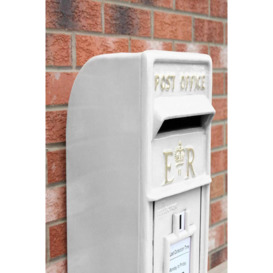 White Royal Mail Post Box - thumbnail 3