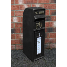 Black Royal Mail Post Box with Stand - thumbnail 2