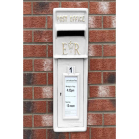 White Royal Mail Post Box with Stand - thumbnail 2