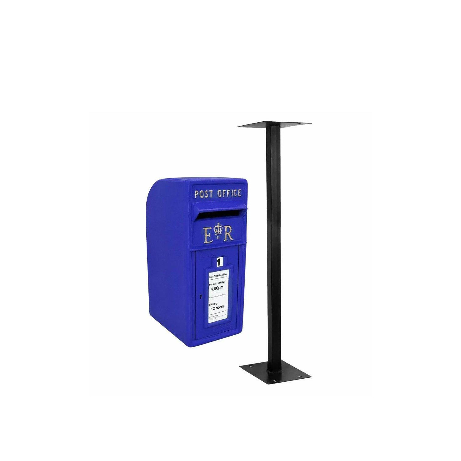 Blue Scottish Post Box with Stand - image 1