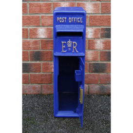 Blue Scottish Post Box with Stand - thumbnail 2