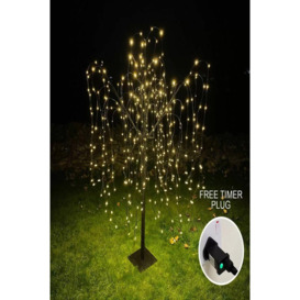 Weeping Willow Tree - 180cm Black 400 Warm White LED - thumbnail 1