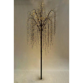 Weeping Willow Tree - Black - 240cm - Warm White - thumbnail 3