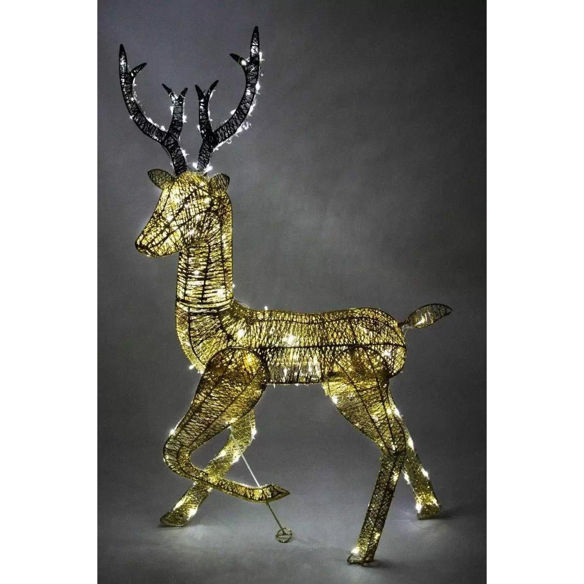 Light-Up Reindeer Gold Stag 120cm - image 1