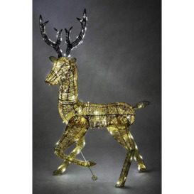Light-Up Reindeer Gold Stag 120cm - thumbnail 1