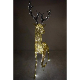 Light-Up Reindeer Gold Stag 120cm - thumbnail 2