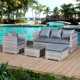 Acorn Rattan 5 Seat Lounge Sofa Set