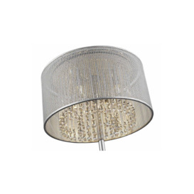 Spring 4 Light Floor Lamp Silver Crystal Glass G9 - thumbnail 2