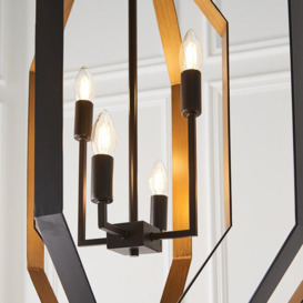 'MACERATA' Stylish Dimmable Indoor Modern 4 Light Ceiling Pendant - thumbnail 3