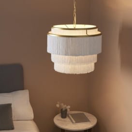 'VARESE' Stylish Dimmable Indoor 3 Light Fabric Ceiling Pendant - thumbnail 3