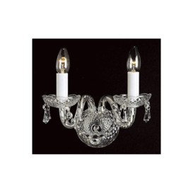Modra Crystal Trimmed Wall Candle Wall Lamp