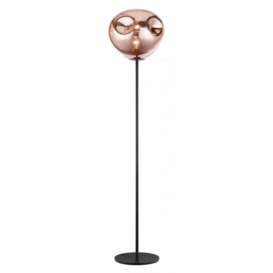 Nina 1 Light Floor Lamp Copper Black