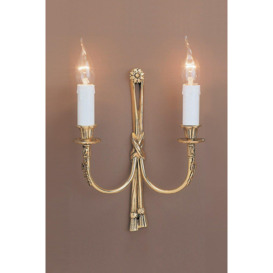 Richmond Polished Brass Candle Wall Lamp