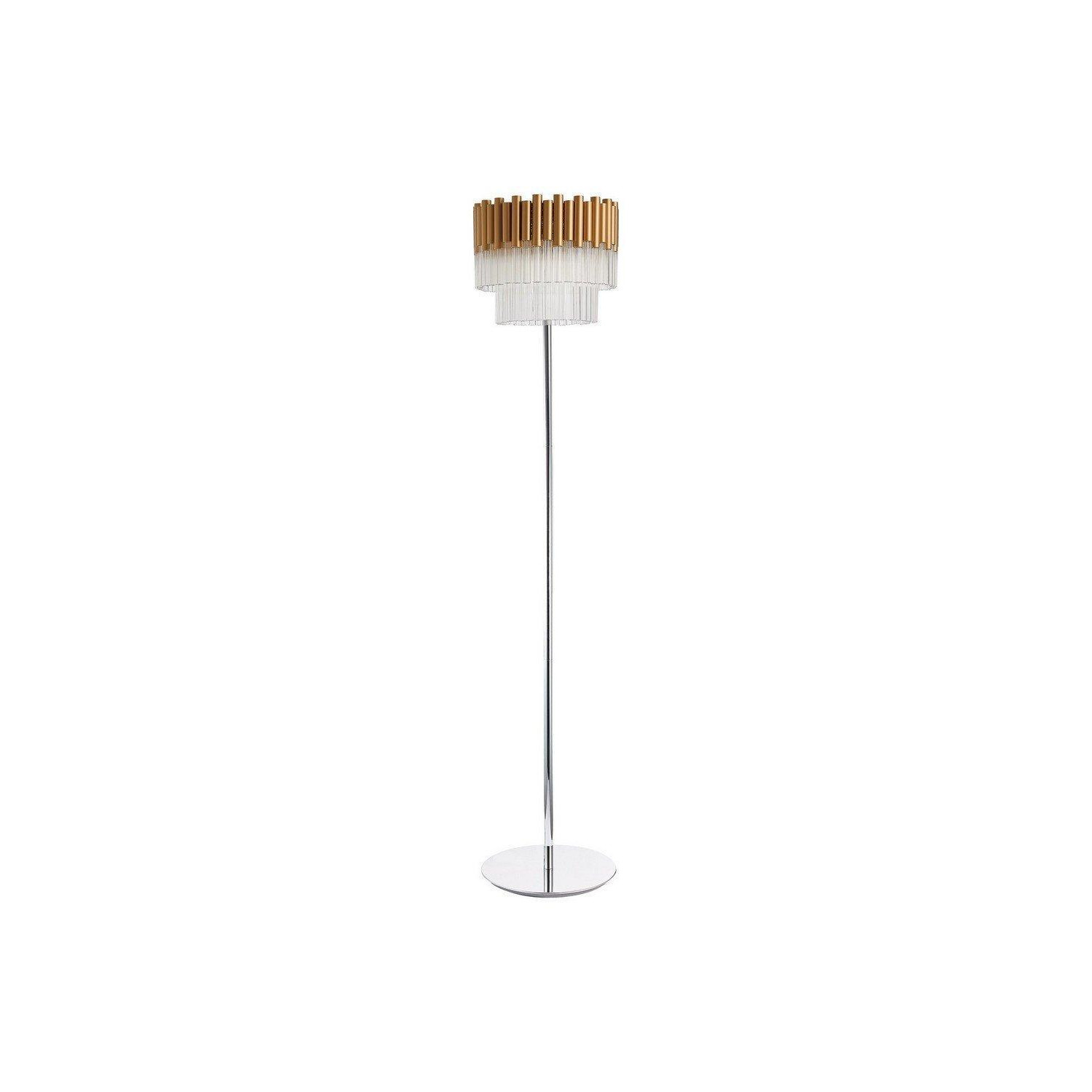 Contemporary Glass Floor Lamp Gold Crystal - image 1