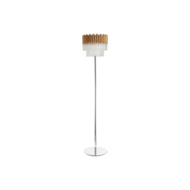 Contemporary Glass Floor Lamp Gold Crystal