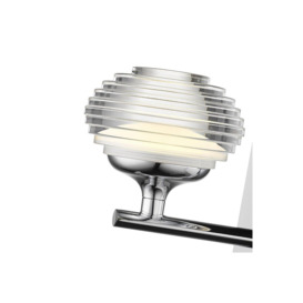 Contemporary Integrated LED Ball Wall Lamp Chrome Glass 3000K - thumbnail 2