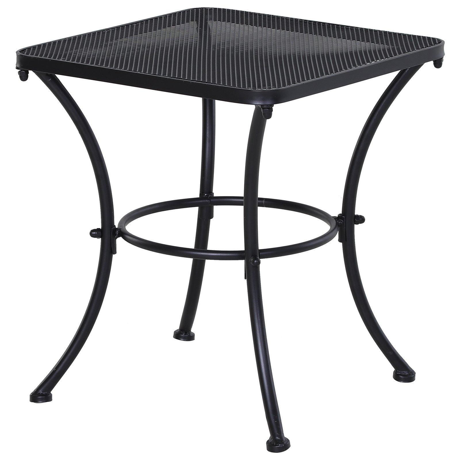 45cm Square Metal Outdoor Patio Bistro Table Coffee Desk - image 1